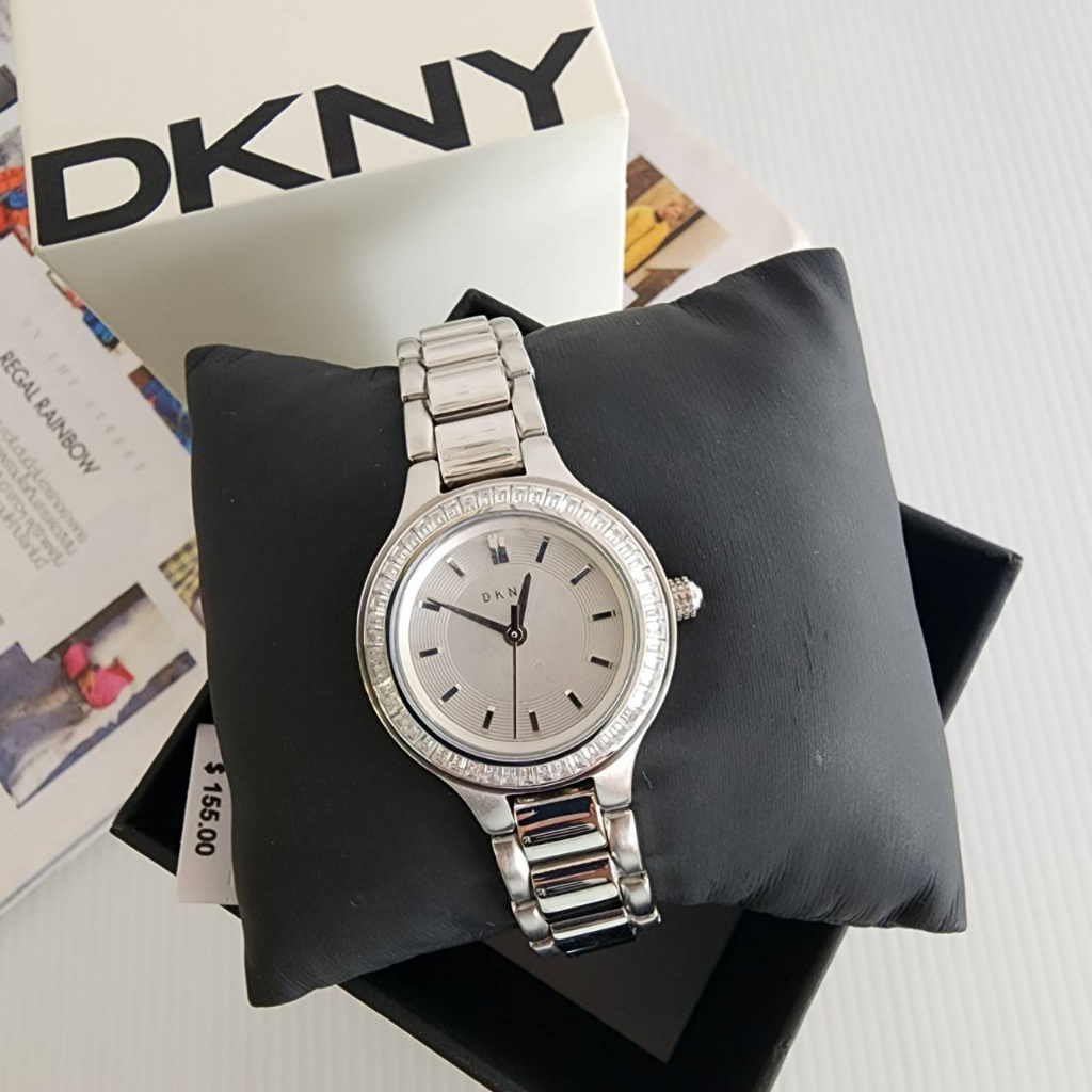 DKNY Chambers Silver Dial Stainless Steel Ladies Watch