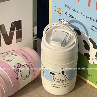 แก้วเก็บความเย็น แก้วเก็บอุณหภูมิ มีฝาและหลอดให้ ขนาด500ml เก็บความอุ่นได้6-8ชม พร้อมส่ง！！！