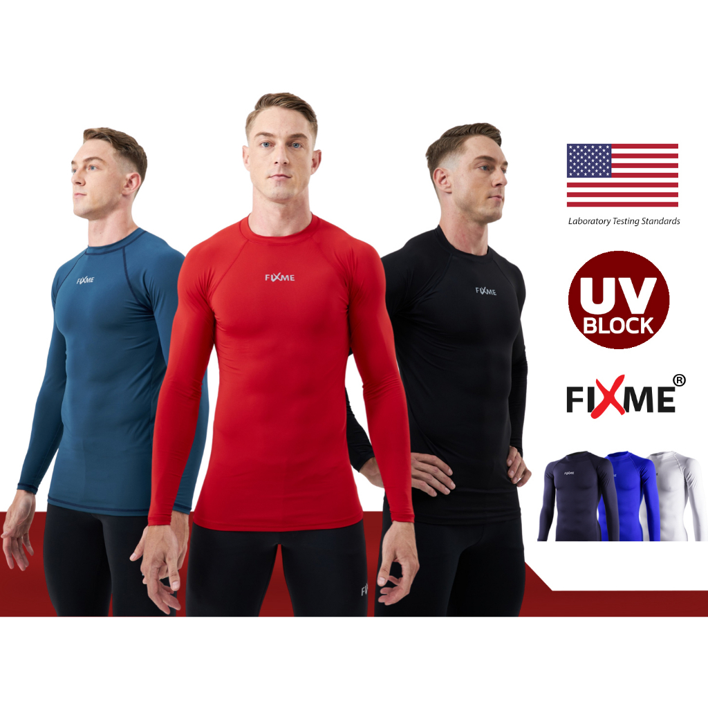 Boost skin ชาย/เสื้อกันยูวี 99% (คอกลม) เสื้อรัดกล้ามเนื้อ มาตรฐาน USA