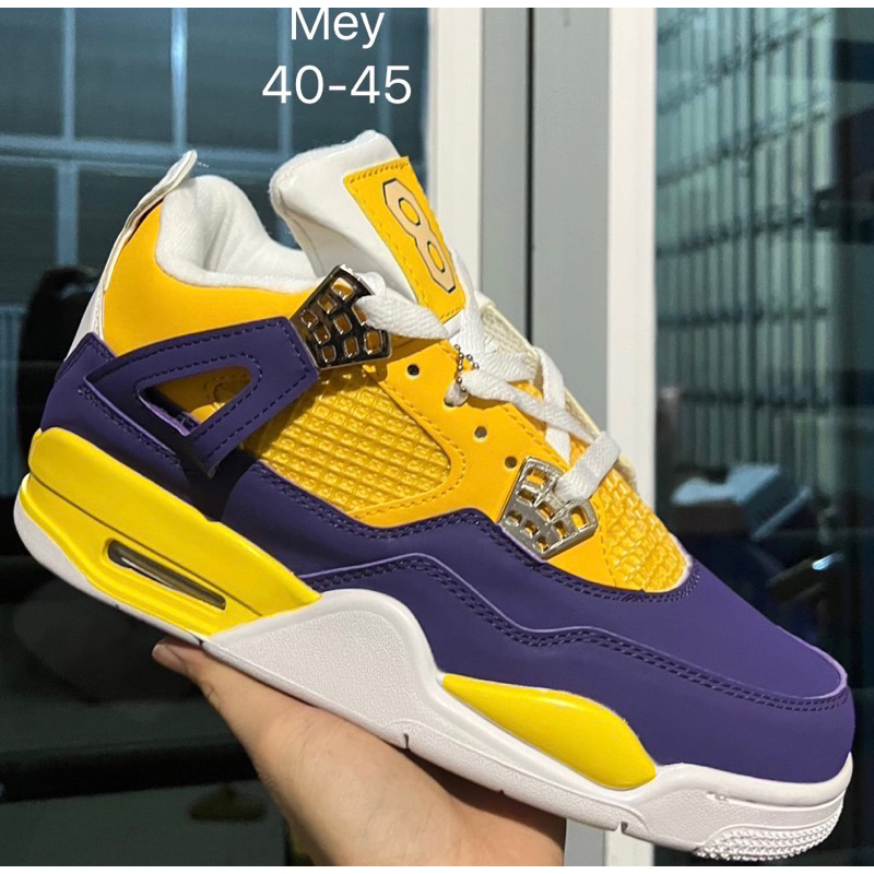 Nike Air Jordan 4 Retro Yellow Purple (size40-45) สินค้ามีอีกหลายสีครับ