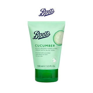 Boots Cucumber บู๊ทส์ คิวคัมเบอร์ มอยเจอร์ไรซิ่ง แฮนด์ แอนด์ เนล ครีม วิธ อโลเวร่า 100มล.