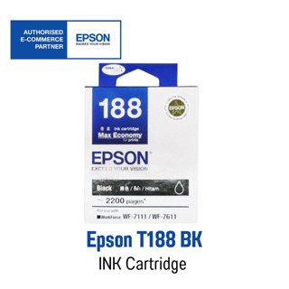 Epson 188 BK 🌟 Original Ink Cartridge 🌟 หมึกแท้สีดำ ⬛