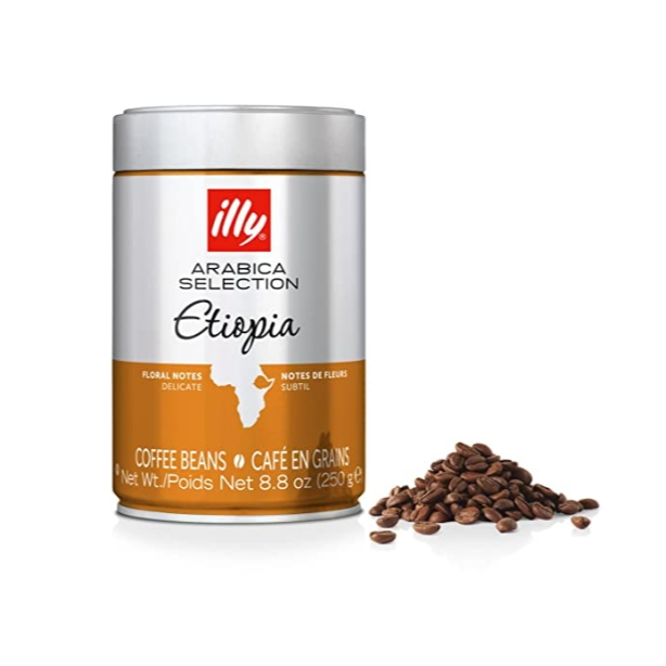 illy Arabica Selections Ethiopia Whole Bean Coffee, 100% Arabica Bean Single Origin Coffee illy เมล็ดกาแฟอาราบิก้าแท้ 10