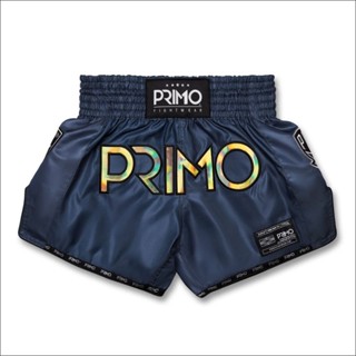 Muay Thai Shorts - Hologram Series - Valor Grey  กางเกงมวยไทย - สีน้ำเงินเทา(สีออกสีเขียวขี้ม้า)