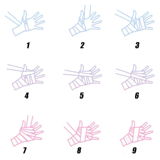 (ราคาต่อคู่) ผ้าพันมือยาว 3m / 5m อุปกรณ์มวยไทย ผ้าพันมือผ้าพันมือชกมวย ผ้าพันมือนักมวย