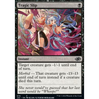 Tragic Slip (074) การ์ด Magic The Gathering ของแท้จากชุด Jumpstart 2022