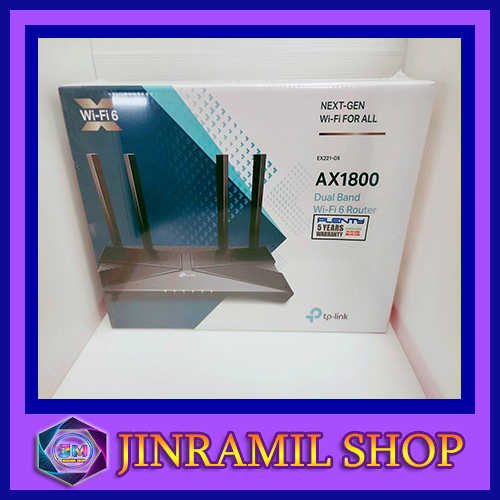 TP-LINK EX221-G5 AX1800 Dual Band Wi-Fi 6 Router
