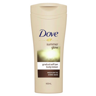 🇦🇺ของแท้100%จากออสเตรเลีย Dove summer glow medium to dark skin 400ml. โลชั่นผิวแทน