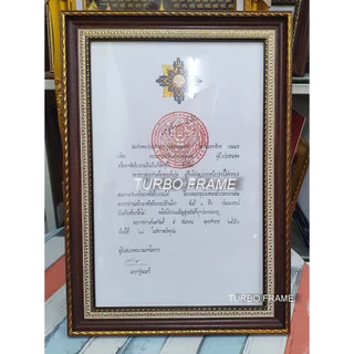 กรอบรูปใส่ใบเครื่องราชอิสริยาภรณ์ ราคาถูกมีหลายแบบให้เลือก ++ พร้อมกระจก ขาตั้ง หูแขวนผนัง