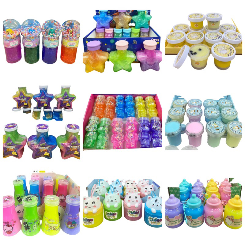 สไลม์ สไลม์ของเล่น สไลด์ยูนิคอร์น สไลม์สีสัน สดใส พร้อมส่ง คละแบบ