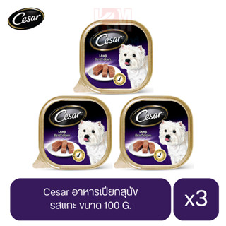 Cesar อาหารเปียกสุนัข โตเต็มวัย รสแกะ ขนาด 100g. (x3 ถาด)