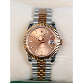 Rolex Datejust 31 mm. 2tone rose gold champagne dial automatic swiss movement