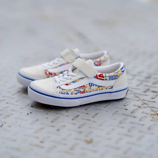 [ของแท้ ส่งฟรี PRE-ORDER] รองเท้าเด็ก VANS KIDS OLD SKOOL LOGO BIEGE JAPAN EDITION