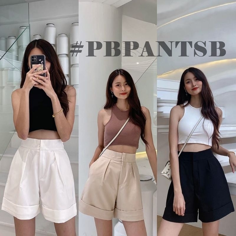 Pbpants กางเกงขาสั้นแบบพับขายาว 16"