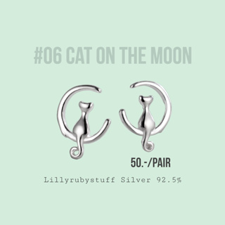 LLRB | Cat on the moon ต่างหูเงิน 925 น้องแมวบนดวงจันทร์