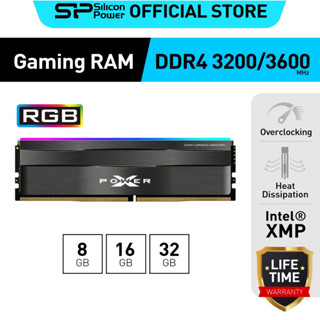 Silicon Power RAM DDR4 PC Gaming รุ่น XPOWER Zenith RGB 8GB/16GB/32GB, 3200MHz/3600MHz - รับประกันตลอดอายุการใช้งาน