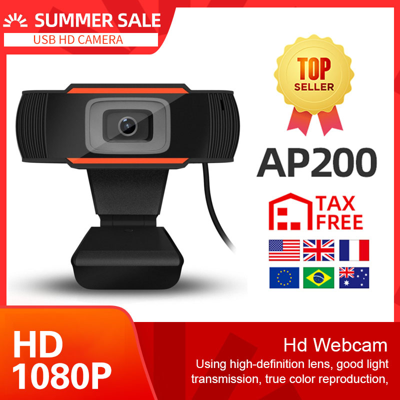 COD กล้องเว็บแคม USB Webcam กล้อง HD 1080p กล้องติดคอม โฟกัสอัตโนมัติ พร้อมไมโครโฟน ไดรฟ์ฟรี