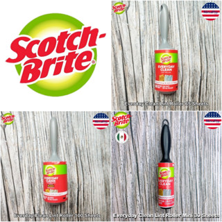 Scotch-Brite® Everyday Clean Lint Roller 30, 65 or 100 Sheets ลูกกลิ้งกาวขจัดขุยและขนบนผ้า