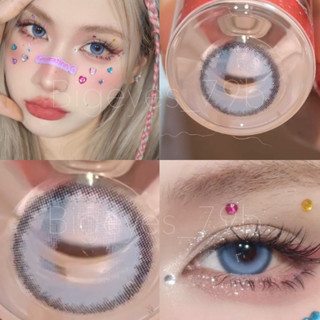 ✨Blue ขนาดตาโต - (Bigeyes)☀️กรองแสง uv จดทะเบียนถูกต้อง 🇰🇷เลนส์สัญชาติเกาหลี🇰🇷