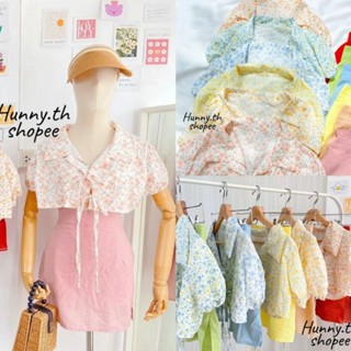 ♡พร้อมส่ง♡ Hunny.th ชุดเซ็ท กระโปรง+เสื้อครอป ลายดอกสีพาสเทล~ เสื้อยืด เสื้อผ้า เดรส ชุดเซ็ต เสื้อแฟชั่น เดรสสั้น