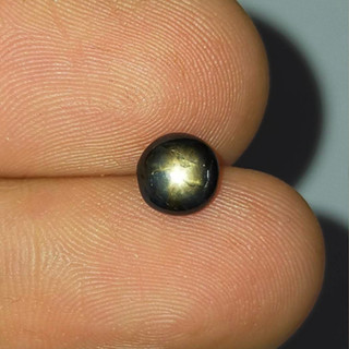 พลอย แบล็ค สตาร์ แซฟไฟร์ ดิบ ธรรมชาติ แท้ ( Unheated Natural Black Star Sapphire ) หนัก 1.33 กะรัต