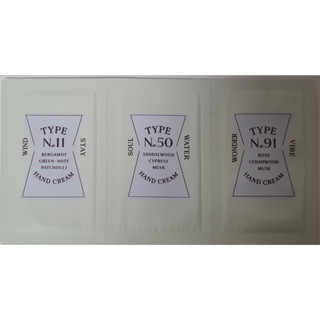 Type N Number Hand Cream 2ml*3