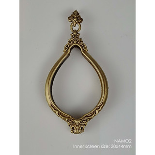 NAMO2Brass amulet casing inner screen size 30x44mm กรอบพระทองเหลือง ขนาดหน้าจอภายในประมาณ 30x44mm