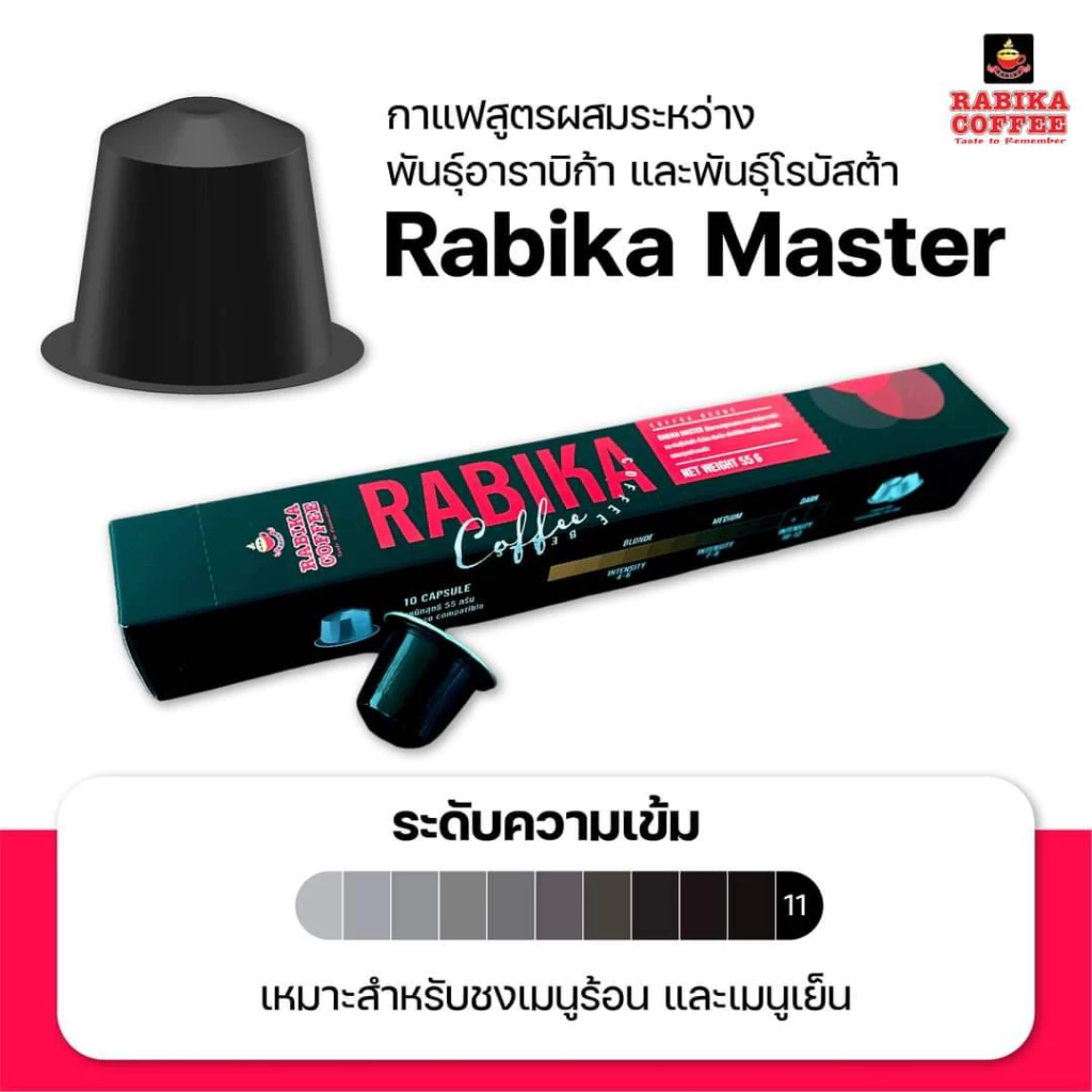 กาแฟแคปซูล กาแฟพรีเมี่ยม อาราบิก้า โรบัสต้า สามารถใช้ได้กับเครื่องชง Nespresso  (10แคปซูล/กล่อง) กาแฟสด thumbnail 7