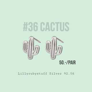 LLRB | Silver earring 925 ต่างหูเงิน มินิมอล กระบองเพชร