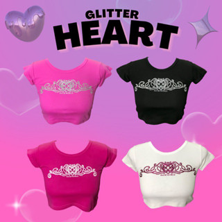 เสื้อครอป Glitter หัวใจ เจ้าหญิงมากก พร้อมส่งด่วน‼️