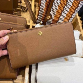 Tory Burch Emerson slim Envelope แดง/น้ำตาล