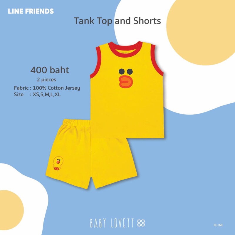 Babylovett 🐥10 Sally Line Friends - Tank Top and Shorts