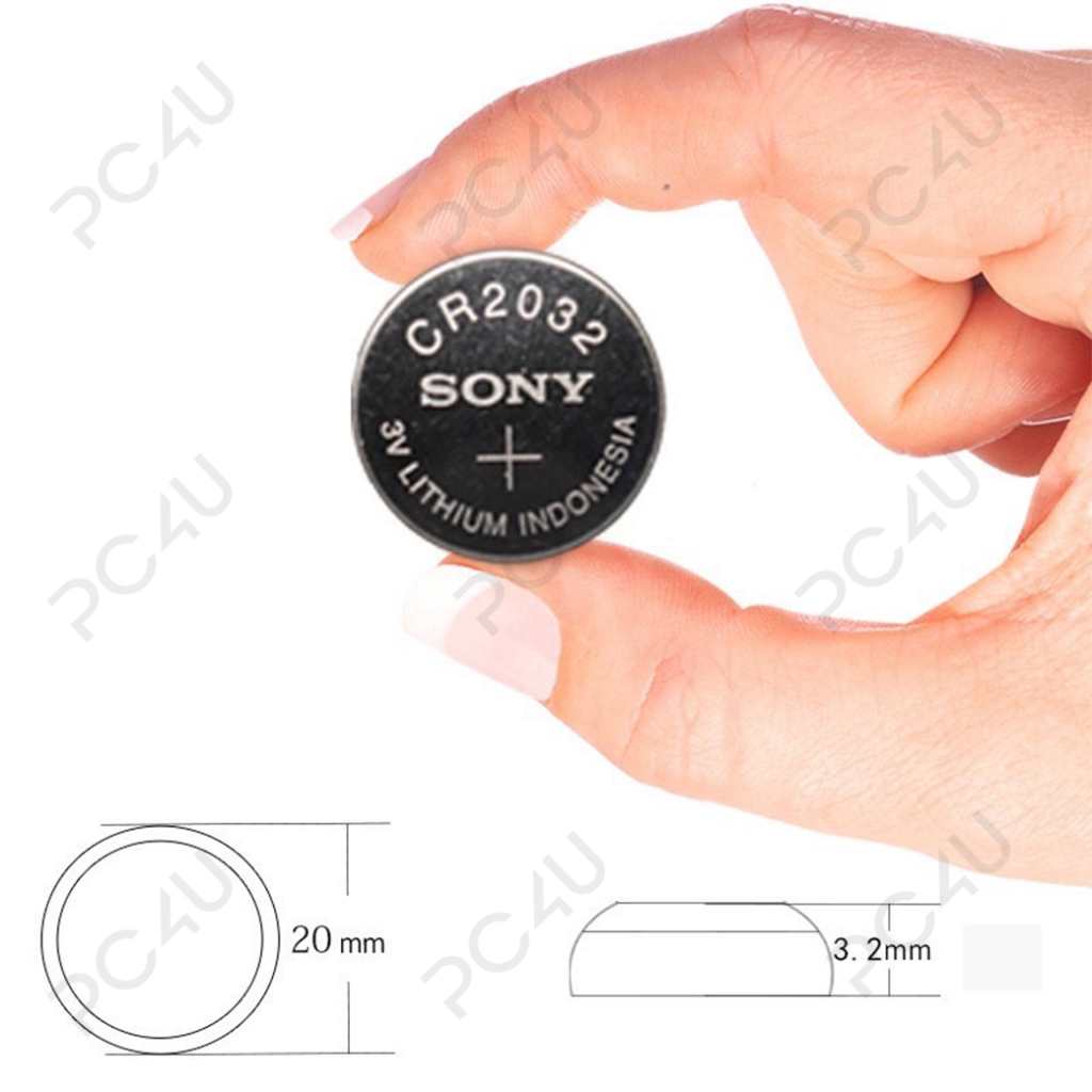 ถ่าน SONY รหัส CR2032 (3V) Made in Japan (ราคาต่อแผง) ถ่านไบออสBios ถ่านกระดุม นาฬิกา รีโมท เครื่องชั่ง LITHIUM BATTERY