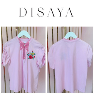 แท้ 💯% Used Disaya size S (อก 32”) สีชมพู หวานมาก คอจีน ปักลายที่อกน่ารักมาก สภาพดี ไร้ตำหนิ