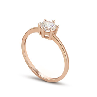 แหวนเพชร Cubic Zirconia ทรง Solitaire 6 เตย - Kloves®