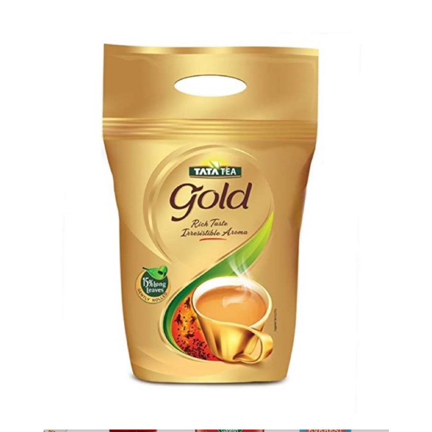 Tata Tea Gold --- ใบชา ทาทา โกล์ด -- ใบชานำเข้าจากอินเดีย - No Preservative and Artificial Food Colour - Long Leaves