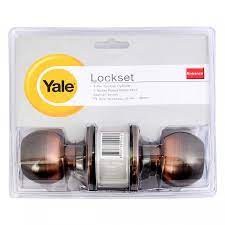 ลูกบิดประตู ลูกบิดทั่วไป YALE KN-VCA5127US11 หัวกลม สีทองแดงรมดำ