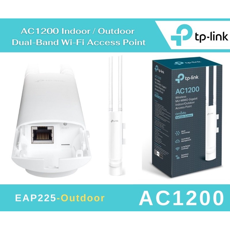 TP-Link EAP225-Outdoor AC1200 Indoor/Outdoor Dual-Band WiFi Access Point