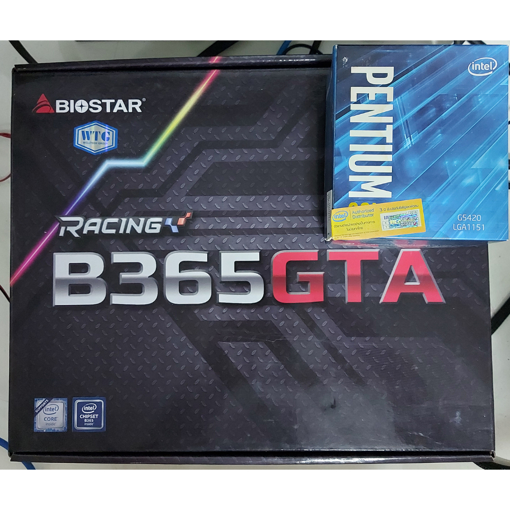 SET ชุด MB Biostar B365 + CPU G5420 + RAM 4GB (มือสอง)