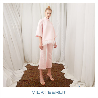 VICKTEERUT Cropped Trousers กางเกงขาเต่อ