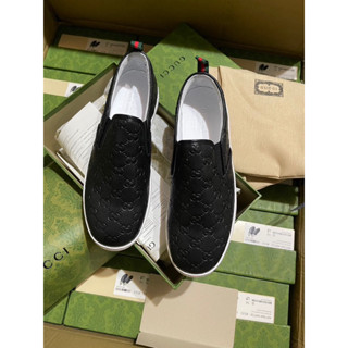 [ พร้อมส่ง ] Gu*ci Slip on Sneaker “ Black White “  40 - 45 [ ORI ]