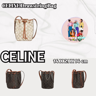 CELINE/CELINE กระเป๋าหูรูด/กระเป๋าสะพายข้าง/กระเป๋าสะพายข้าง/กระเป๋าสะพายไหล่/ลายพิมพ์คลาสสิค