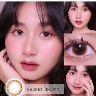 คอนแทคเลนส์ รุ่น Garnet Brown สีน้ำตาล &gt;&gt;แบบสายตาสั้นและแฟชั่น