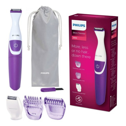 Philips เครื่องโกนหนวดบิกินี่ ที่โกนหนวดไฟฟ้า Beauty Bikini Trimmer เครื่องโกนหนวดไฟฟ้า เครื่องกําจั