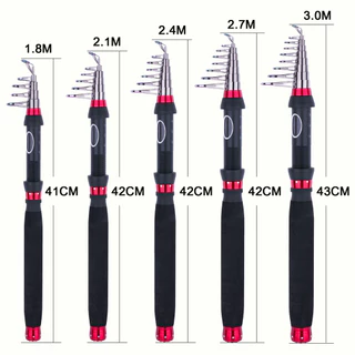 GOTURE FLAME คันเบ็ดตกปลา น้ำเค็ม ยืดสไลด์ ขนาดพกพา 1.8M/2.1M/2.4M/2.7M/3.0M นำเข้า ของแท้ จัดส่งจากไทย