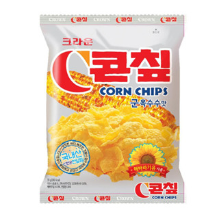 EXP.2023.11.30크라운 C콘칩 ขนมแผ่นข้าวโพดอบกรอบ CROW’N 70g