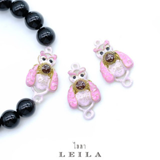 Leila Amulets แมงวันคำ กำไรทอง Baby Leila Collection สีชมพู (พร้อมกำไลหินฟรีตามรูป)