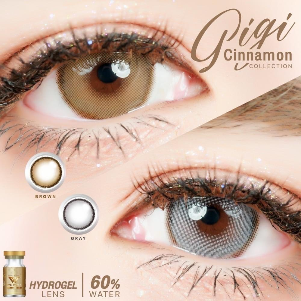 คอนแทคเลนส์ฝาทอง Gigi Cinnamon เลนส์ไฮโดรเจล ค่าอมน้ำ 60%