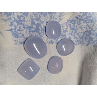 คาลซิโดนี | Chalcedony 💙 สีฟ้า หินเจียร ใช้ทำจี้ หรือหัวแหวน #1-#5