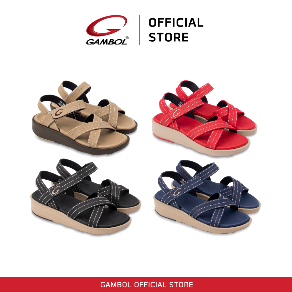 GAMBOL แกมโบล รองเท้าแตะสวมรัดส้นหญิง รุ่น GW45045 Size 36-39
